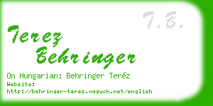 terez behringer business card